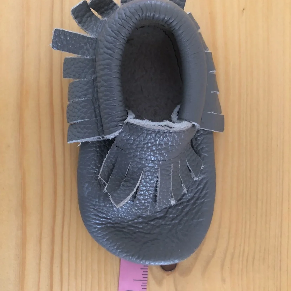 N/A gray moccasins